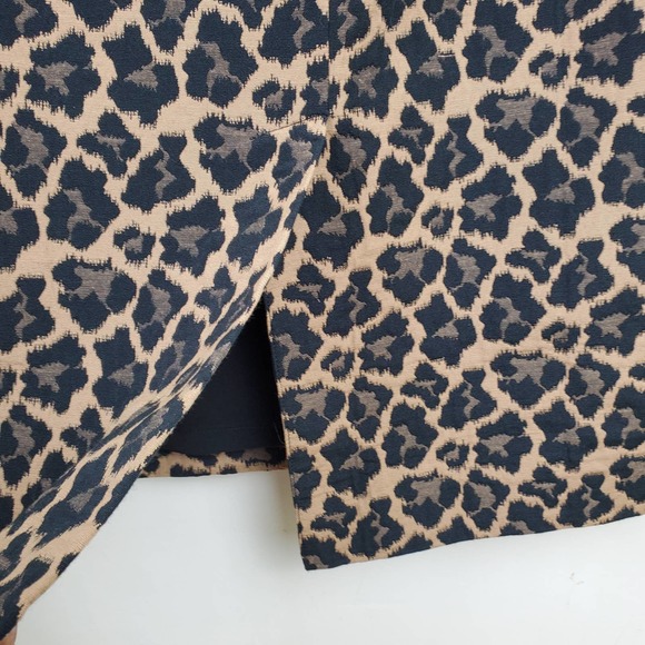 TALBOTS | LEOPARD ANIMAL PRINT TEXTURED CAREER PENCIL SKIRT WOMEN'S SIZE 6 - Picture 7 of 15